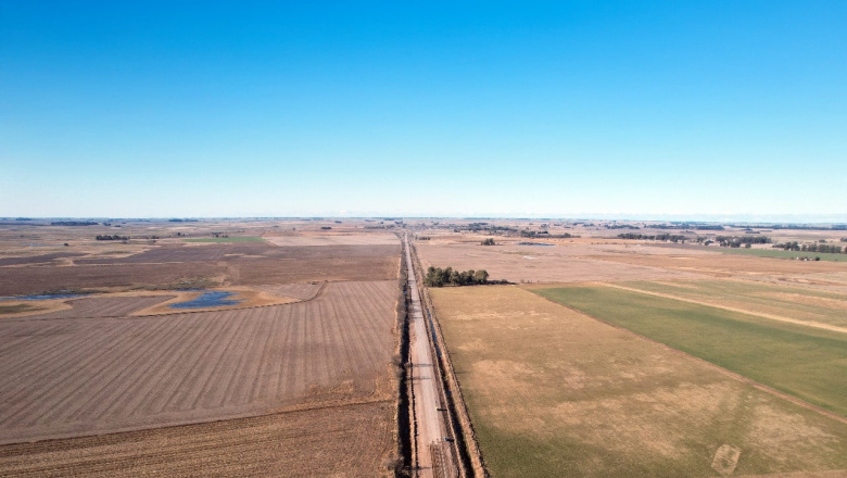 La Provincia reactivó las obras de pavimentación en la Ruta del Cereal