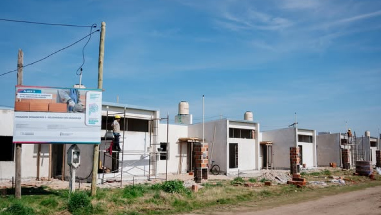 Avanzan las 54 viviendas en el barrio Papa Francisco de Alberti