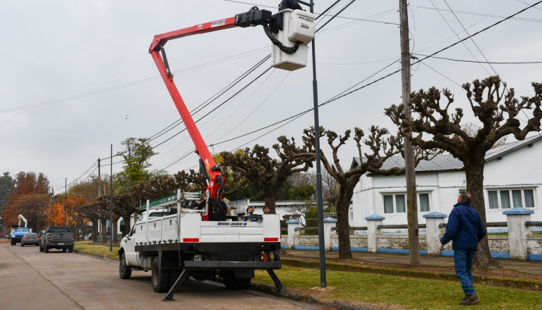 Bragado avanza con el plan de iluminación LED y suma mejoras en los accesos de salud de O'Brien