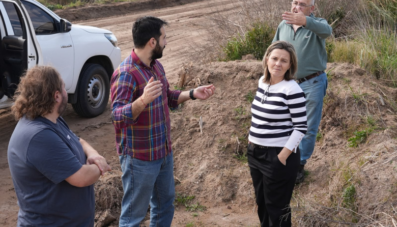 Funcionarios de la Provincia recorrieron obras en Nueve de Julio junto a la intendente Gentile