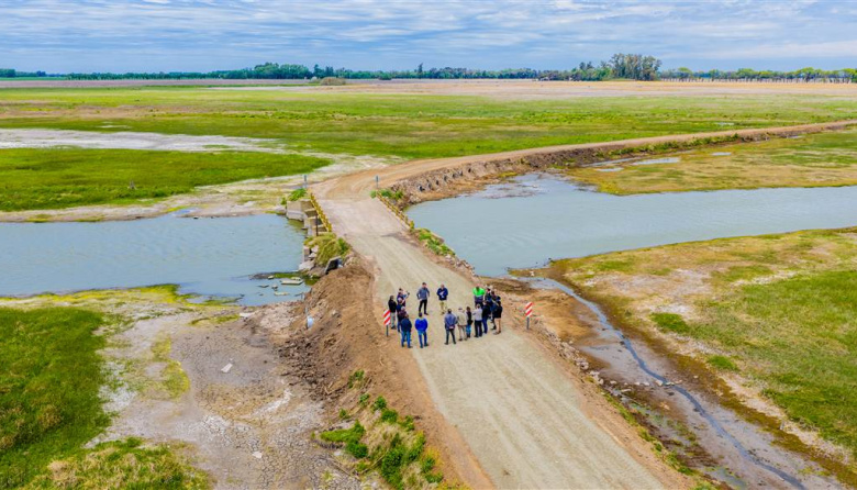 Reabrieron el puente Saavedra tras realizar obras hídricas en Junín