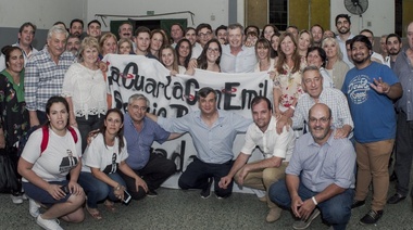 Javier Reynoso  y Eduardo Campana, los intendentes que dijeron presentes en el acto de Monzó
