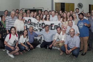 Javier Reynoso  y Eduardo Campana, los intendentes que dijeron presentes en el acto de Monzó
