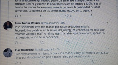Concejal PRO y del FdT mantuvieron un "duelo tuitero": ecos de la última sesión