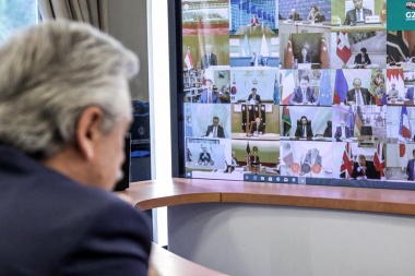 Alberto Fernández le pidió al G-20 un "fondo de emergencia humanitaria"