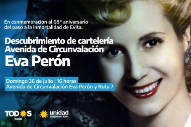 El Frente de Todos homenajeará a Eva Perón