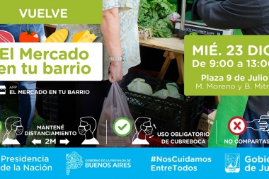 Vuelve el programa "Mercado en tu Barrio"