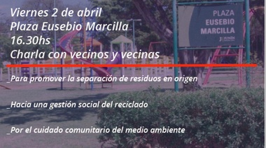 Jornada de promoción ambiental y reciclado en la Plaza Marcilla