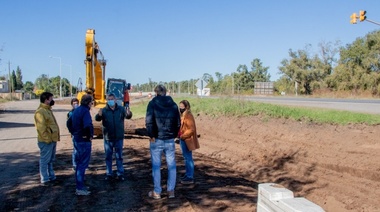 Funcionarios municipales recorrieron las obras de la Autopista 7 junto a autoridades de Vialidad Nacional