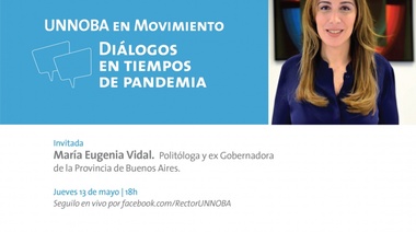 María Eugenia Vidal, en el ciclo Diálogos de la UNNOBA