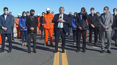 Alberto Fernández estuvo en Junín junto a Kicillof y Katopodis inaugurando el tramo Chacabuco-Junín