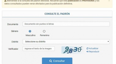 Dónde voto: consultá el padrón para las Elecciones PASO 2021