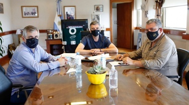 Britos fue recibido por el ministro de Desarrollo Social de la Nación, Juan Zabaleta