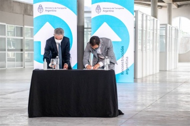 Petrecca consideró "una muestra de madurez" la firma del convenio con Meoni por la nueva terminal