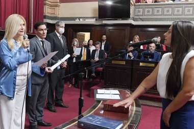 Con agradecimiento a Petrecca, Alonso juró en el Senado provincial