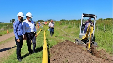 Comenzó la obra de gas para la localidad de Comodoro Py