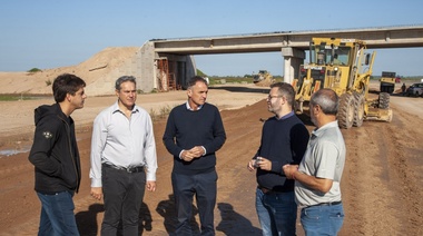 Katopodis recorrió obras de la Variante Chacabuco de Ruta Nacional 7