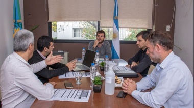 Funcionarios de Infraestructura bonaerense en Leandro N. Alem