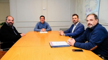 Nardini con Aiola y Máspoli por obras de Infraestructura en Chacabuco