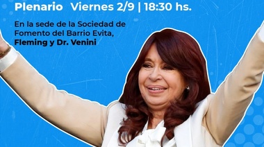 FdT Junín convoca a plenario en apoyo a Cristina Fernández de Kirchner