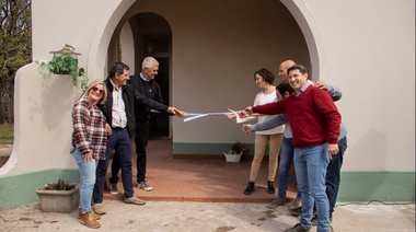 En Alberti, Lago inauguró pavimento en Mechita y obras en el C.E.F. 68
