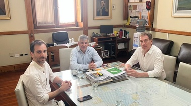 Guillermo Britos recibió a Diego Santilli y a Pablo Petrecca