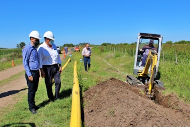 Comenzó la obra de gas para la localidad de Comodoro Py