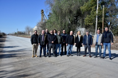 Presentaron la obra de asfaltado del acceso al Parque Industrial en Chivilcoy