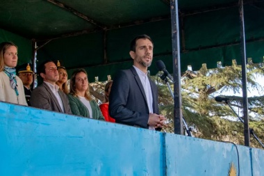 Petrecca volvió a mostrarse cerca del campo en el acto oficial de la ExpoJunín
