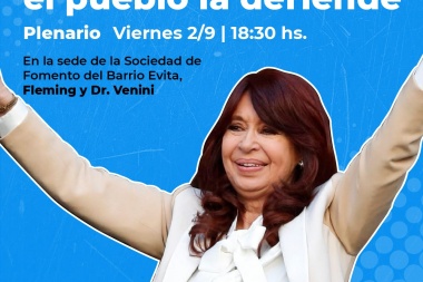 FdT Junín convoca a plenario en apoyo a Cristina Fernández de Kirchner