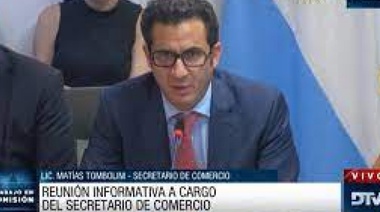El Secretario de Comercio, Matías Tombolini, expuso en diputados