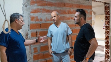 Aiola recorrió la obra que funcionará como Servicio de Hemodinamia