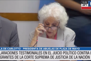 Estela de Carlotto y Germán Garavano expusieron en el juicio político a la Corte