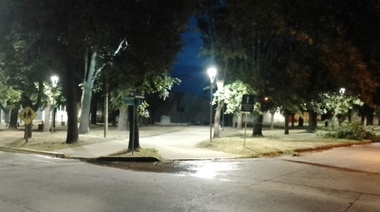 Iluminación led en la Plaza de la Memoria de Alberti