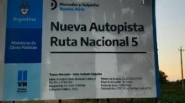 Impacto en la cuarta: suspenden obras de la Autovía en Ruta 5