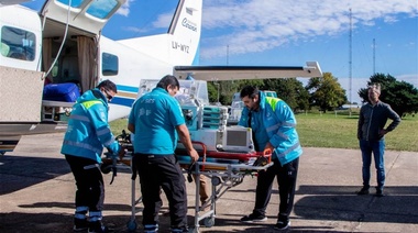 Se realizó el primer vuelo sanitario desde el aeródromo