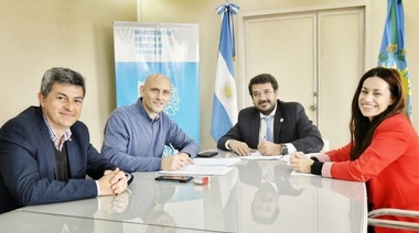 Lago y Palazzo estuvieron con el ministro de justicia bonaerense, Martín Mena