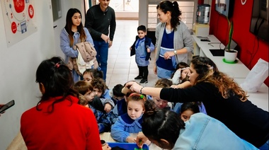 Lago compartió el taller de ciencia y ambiente con los peques del Jardín de Infantes 904