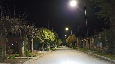Cuatro barrios de Alberti ya tienen las nuevas luces led de alumbrado público