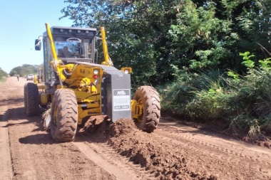 Fuerte avance de las obras de mantenimiento en el camino Irala-Morse