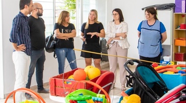 Petrecca recorrió obras y destacó el rol de los jardines maternales municipales
