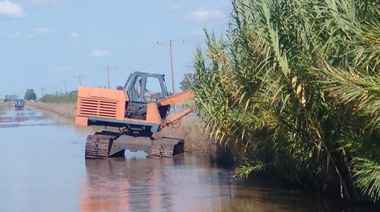 En Nueve de Julio continúan los trabajos hídricos de prevención