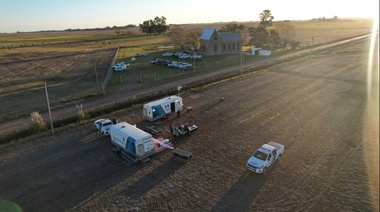 Realizan demostración sobre uso de drones para la seguridad rural en Alberti