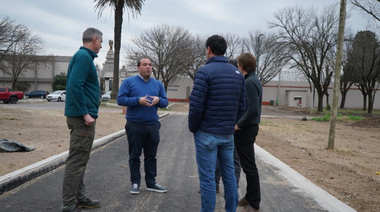 Recoulat visitó obras que se ejecutan en el Cementerio de Trenque Lauquen
