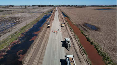 La Provincia avanza con la pavimentación de la Ruta del Cereal