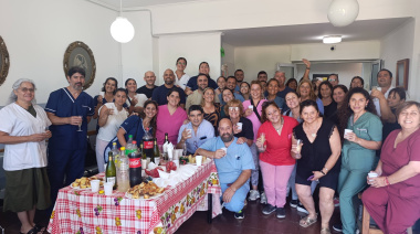 Brindis de fin de año: Gaute y Lago recorrieron dependencias municipales