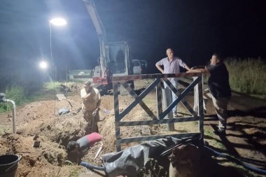 En Alberti avanzan obras públicas: nuevo pozo de agua, pavimento y gas natural