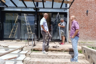 Avanzan las obras del Cine Teatro Roma en Alberti