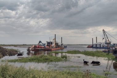 Desbordó cerca del Río Salado y el campo insiste con las obras de dragado