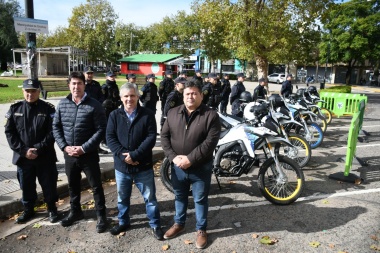 Britos destacó el envío de patrulleros, motos y policías por parte provincia